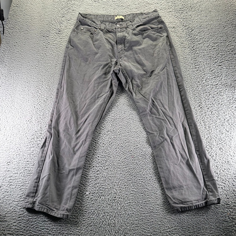 Blue Mountain Pant Men's 36x30 Gray Cotton Chino Preppy Business Career Office
